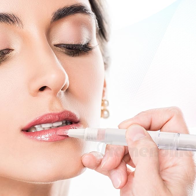 Framendino, 40 Pack 3 Ml Cuticle Oil Pen Empty Transparent Nail Twist Pens with Brush Tip 3 Stickers