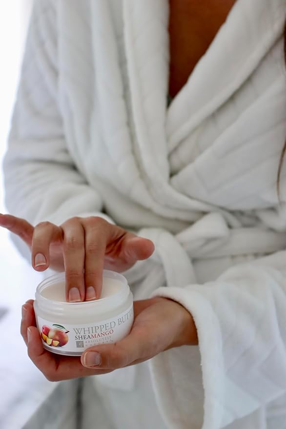 Shea Mango Whipped Body Butter 5oz with Nourishing Shea Butter and Coconut Oil Paraben Free Vegan Made in USA