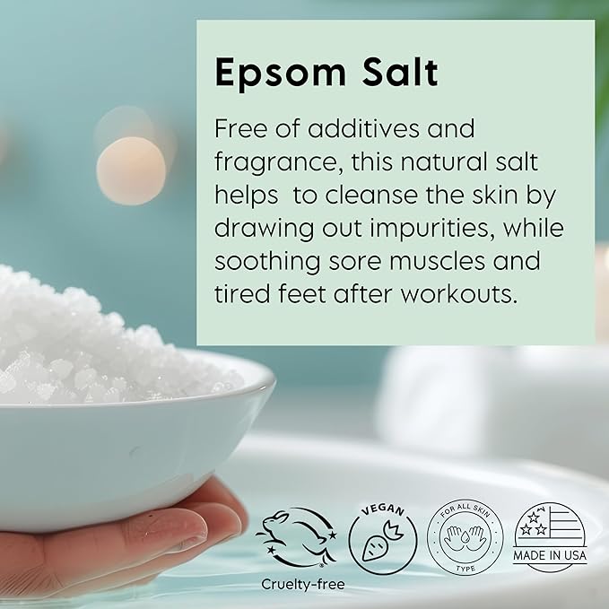 Epsom Bath Salt, Magnesium Sulfate USP, Unscented, Fine Grain, 50 Pound Bag (Packaging May Vary)
