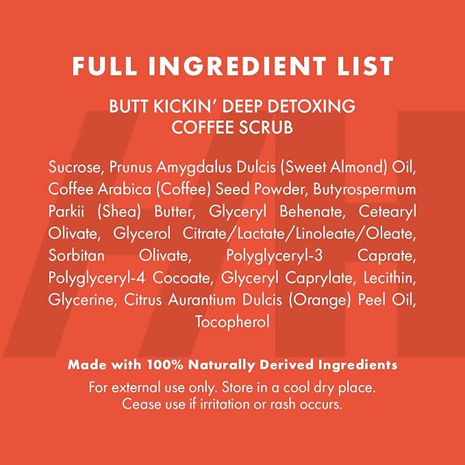 Coffee Scrub Foot & Body Exfoliator Infused with Vitamin E and Orange Peel Natural Exfoliating Sugar Body Scrub for Toning Cellulite Skin Care by Handmade Heroes