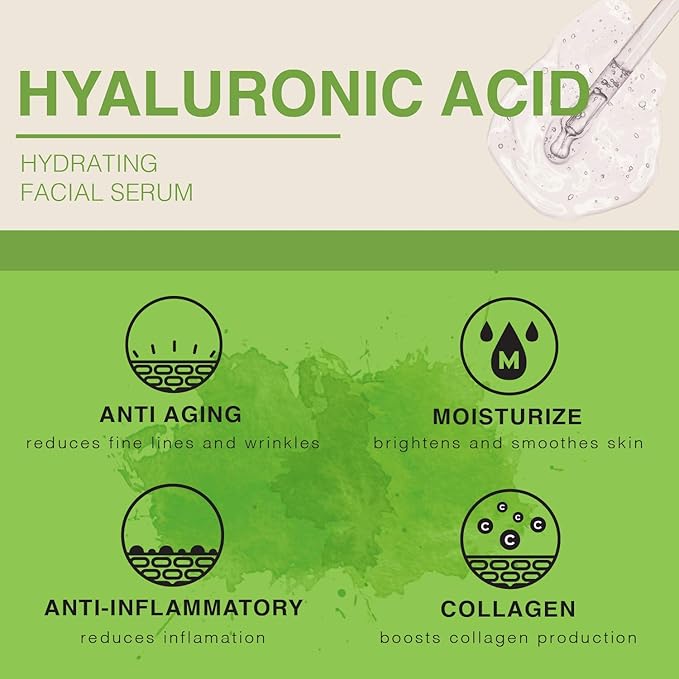 Face Serum | Hydration and Exfoliating Serum | 2 OZ (Hyaluronic Acid)
