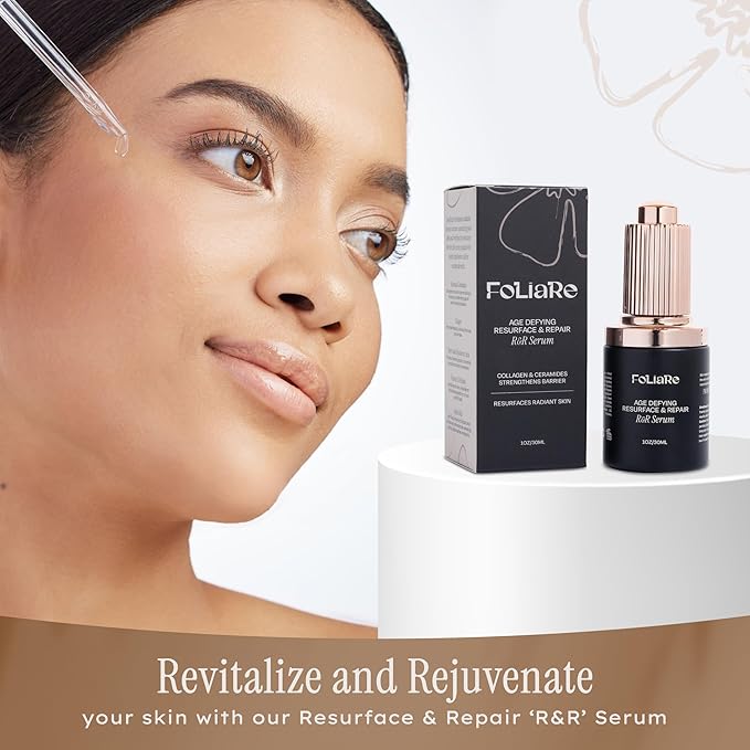 Age-Defying Repair & Resurfacing Serum | Reduce Wrinkles, Smooth Texture & Hydration | Glycolic Acid, Hyaluronic Acid, Green Tea & Collagen for Anti-Aging & Antioxidant Protection | 1 fl oz