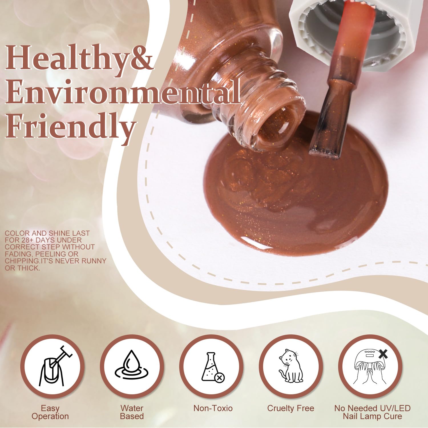 Major Dijit Quick Dry Nail Polish 12ml/0.41fl oz Ochre Regular Nail Lacquer Fast Drying & Long Lasting Nail Polish Nail Art Effect for Nail Salon