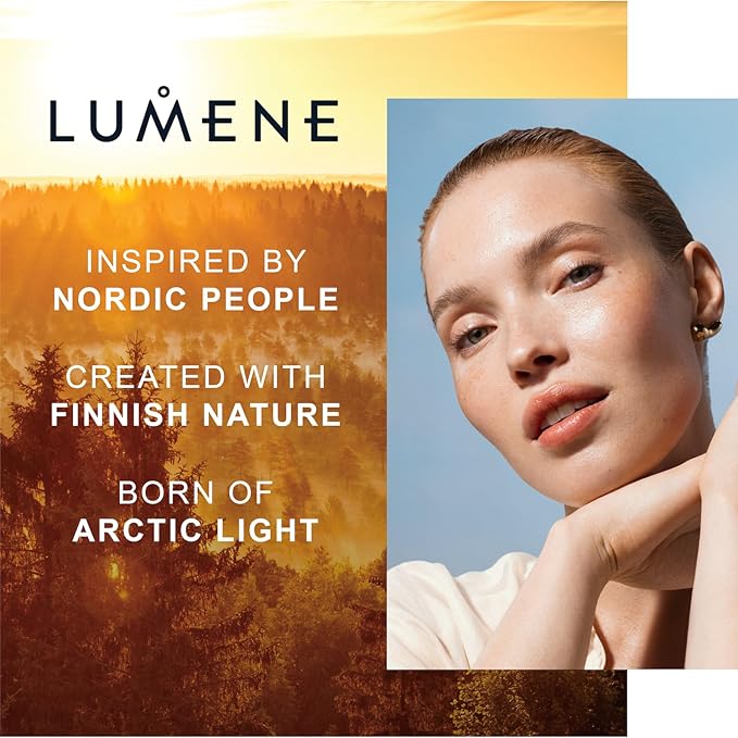 Lumene Invisible Illumination Instant Beauty Glow Serum - Sheer-Coverage Face Makeup + Brightening Serum - Infused with Nordic Algae and Vitamin E for Instant Radiance - Universal Deep (30ml)