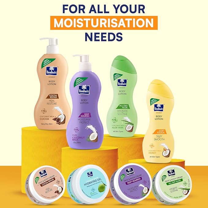 Parachute Advansed Soft Touch Body Lotion with Pure Coconut Milk & Honey |For Women & Men | All Skin types | 100% Natural, 72h Moisturisation | 13.5 Fl.oz.