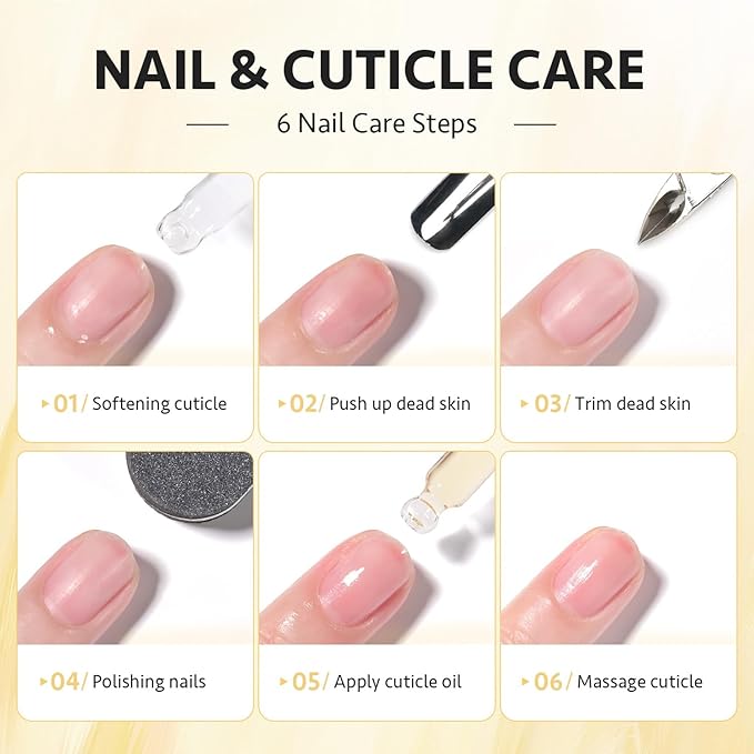 GAOY Pink Gel Nail Polish, 16ml Soak Off Gel Polish and Cuticle Oil, 20ml Cuticle Care Strengthener Oil