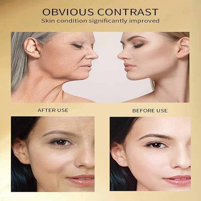 24K Gold Serum for Face, 2Pack Skin Tone Even Anti Aging Moisturizer with Vitamin,Skin Care Glow Collagen Booster Serum Hyaluronic Acid for Dark Spots & Fine Lines, 2.02fl oz