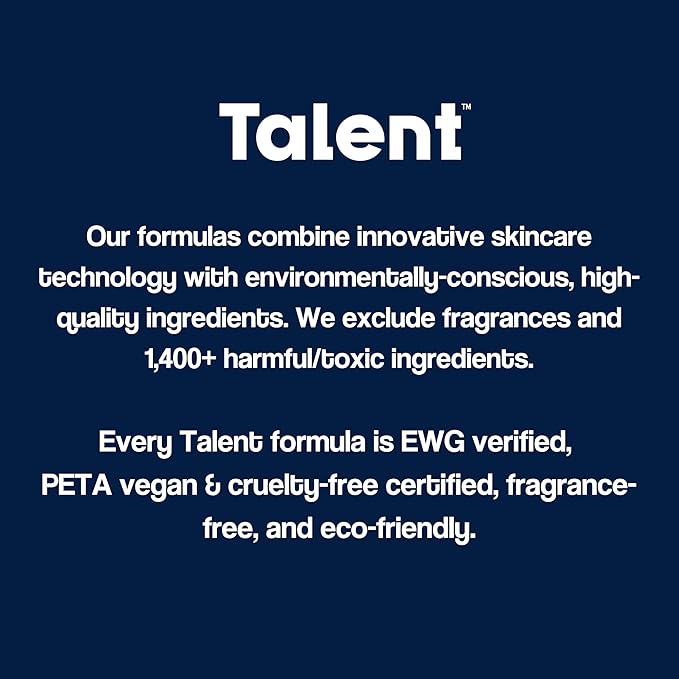 Talent Complete Skincare Set for Men – 90 Day Supply, Korean Skincare, EWG Verified, Fragrance-Free Cleanser, Exfoliator, Serum & Moisturizer, Full Routine Kit