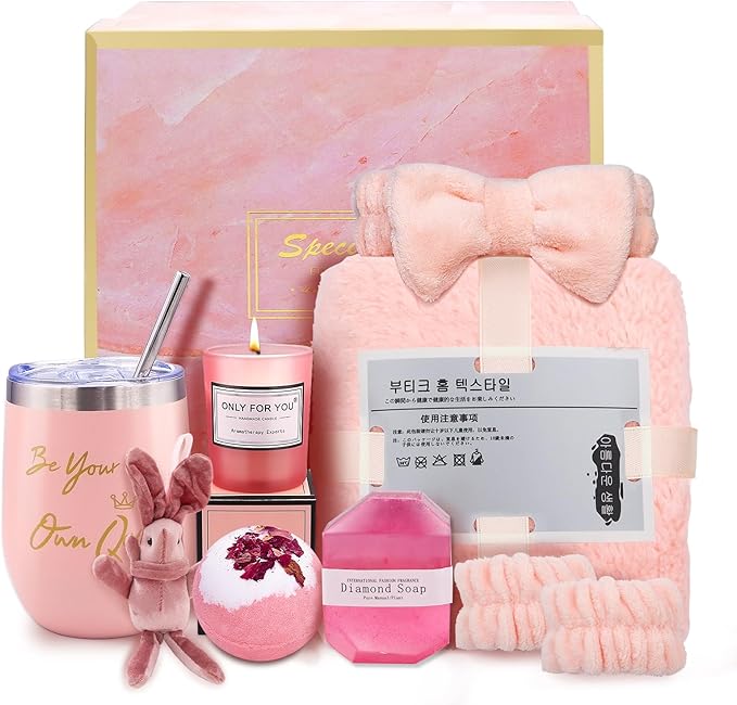 Birthday Gifts for Women, Get Well Soon Gifts, Luxury Spa Gift Basket for Mom, Wife, Sister, Friend, Self Care Package for Her with Relaxing Bath Essentials, Perfect for Mother's Day, Birthday