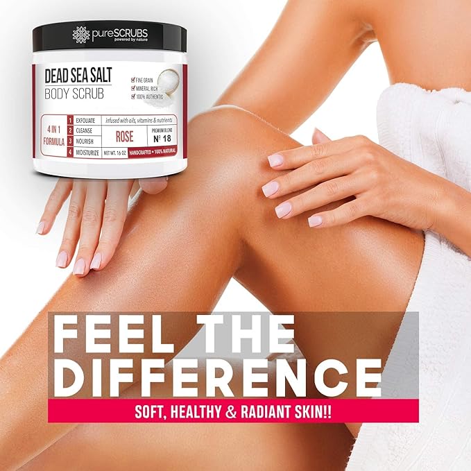 pureSCRUBS Rose Body Scrub + Rose Body Oil Bundle