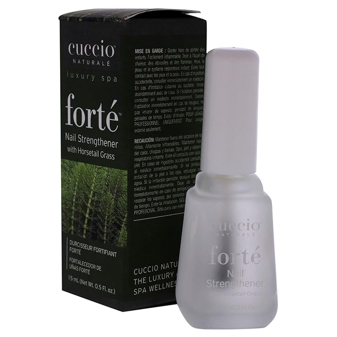 Cuccio Naturale Forte Nail Strengthener Treatment - With Horsetail Grass - Protects Against Cracking, Splitting And Breakage - Nutrient Rich Formula Makes Finger And Toenails More Pliable - 0.5 Oz