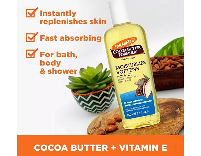 Palmer's Cocoa Butter Formula Moisturizing Body Oil (8.5 Fluid Ounce, Pack of 5)