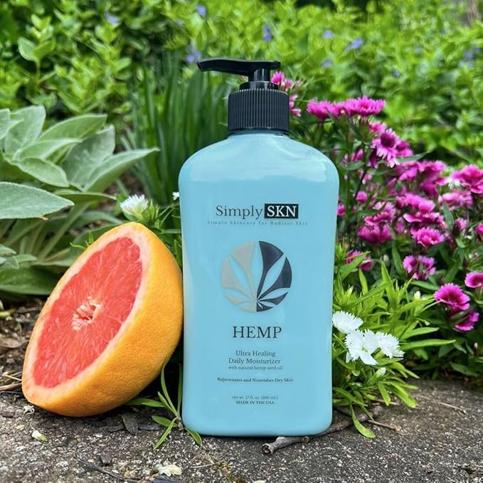 Ultra Healing, Daily Moisturizing Hemp Body Lotion with Natural Hemp Seed Oil, Shea Butter and Jojoba Oil, Floral and Citrus Scent, 17 fl. oz, Made in USA