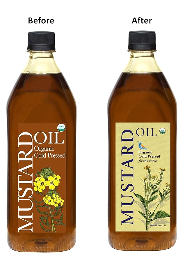 DAANA Mustard Oil for Skin: Certified USDA Organic, Extra Virgin, Cold Pressed (Fl Oz)