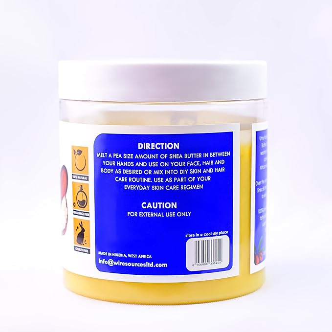 Urhe Naturals Native African Raw Shea Butter | Original and Longlasting Natural Body Butter for Acne & Smooth Skin (Single)