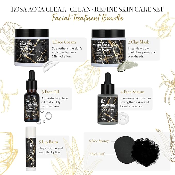 Mother's Day Gift, Skin Care Set, 28pcs Body & Facial Kit Gifts for Women & Men includes Face Cream, Bath Oil, Scented Candle, Hyaluronic Acid Face Serum, Facial Skin Care Set, Birthday, Christmas,Dad