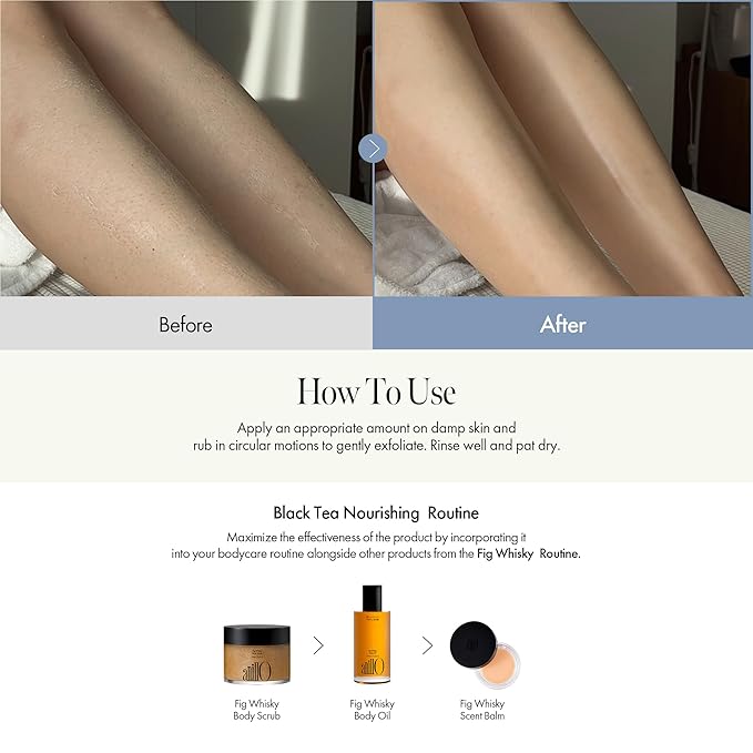 Fig Whisky Body Scrub – Vegan Exfoliator with Fig Extract, Seed Powder & Andean Salt for Smooth, Radiant Skin – Woody Scent, Paraben-Free, Sulfate-Free, Silicone-Free (8.46 oz)