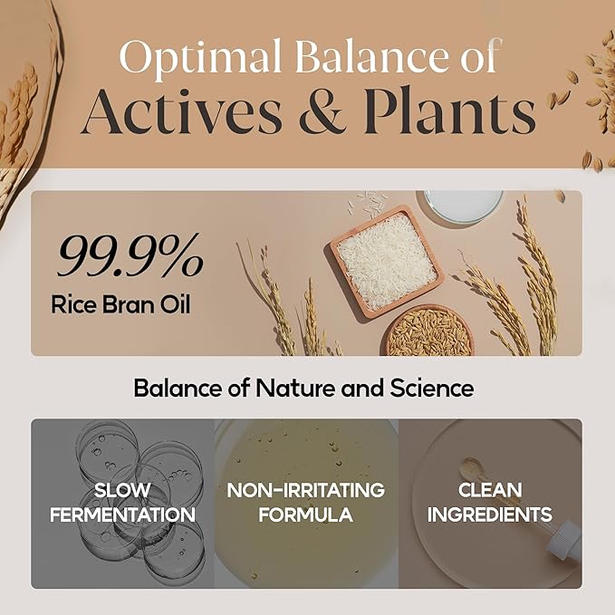 HAYEJIN Rice Bran Oil for Face | Face Moisturizer w/Fermented Rice Bran Oil | Korean Face Oil for Women | Face Serum for Glowing Skin | Korean Skin Care Facial Oils (Pack of 1, 1.01 Fl. Oz)