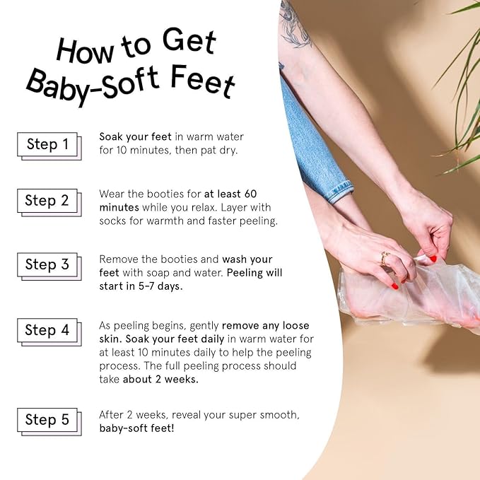 grace & stella Award-Winning Foot Peel Mask - Foot Peeling Mask with Aloe Vera - Moisturizing Foot Mask for Dry Cracked Feet - Foot Exfoliator for Baby Soft Feet (4 Pairs, Lavender)