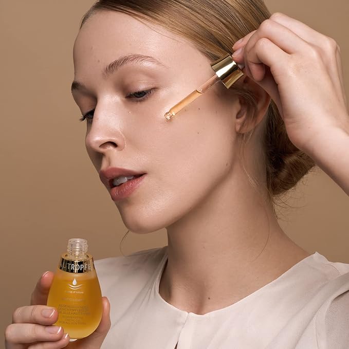 natural cosmetics regenerating facial care oil (35 ml), light texture, quickly absorbed, with coenzyme Q10 & amaranth oil, anti-aging facial oil for all skin types