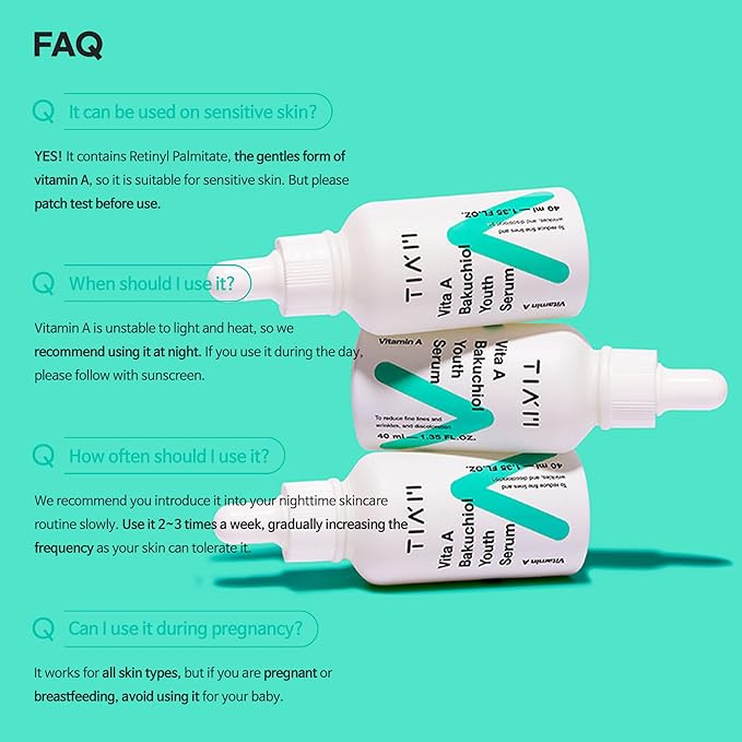 TIAM Youth & Firm Duo: Vita A Bakuchiol Youth Serum & Firming Eye Cream, Firming, Nourishing, Korean Skincare Set