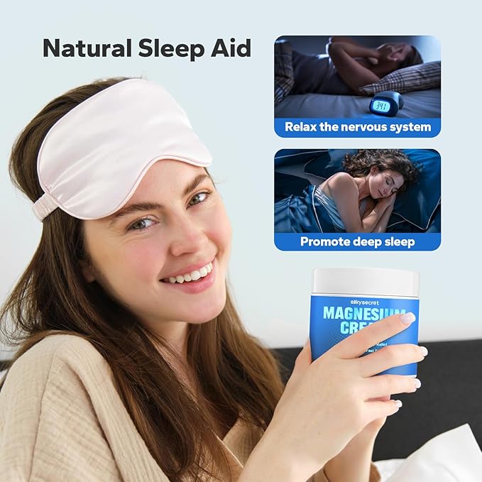 Magnesium Cream (4 Oz), Nighttime Magnesium Cream, Relief and Relaxation with Lavender Scent, Calming Magnesium Body Butter for All Skin Types