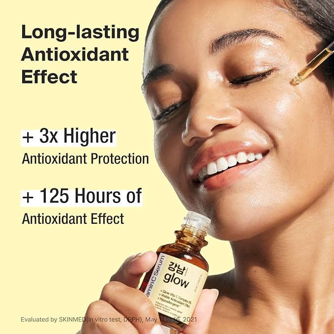 125 Hours Antioxidant Serum with Pure Vitamin C & Ferulic Acid | Korean Glass Skin Products | Vitamin C Face Serum | Korean Skin Care | Serum Vitamina C - 1.01fl oz (30ml)