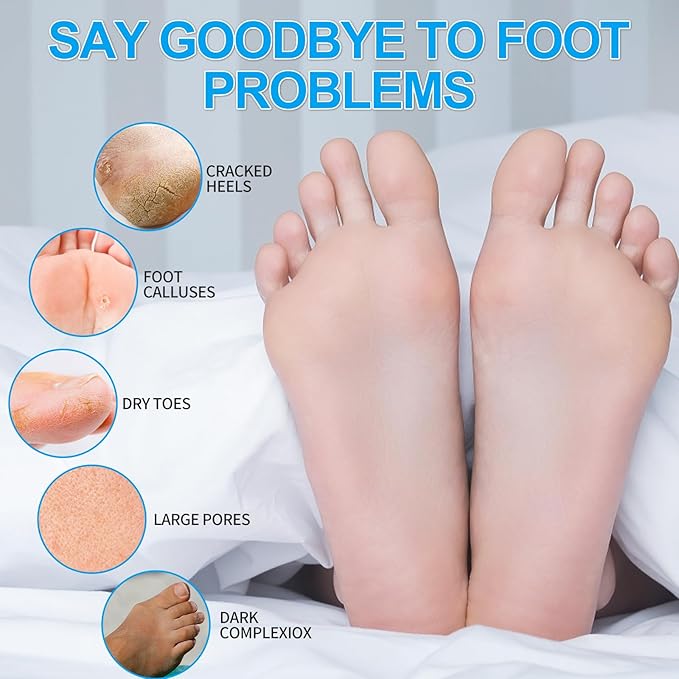 Pedicure Kit Foot Soak Set: Bubble Salt, Sugar Scrub, Massage Mask, Massage Lotion in a Box, 4 Step Foot Spa Kit for Dry Feet, Calluses and Tired Feet(3 Set Pacific Waves)