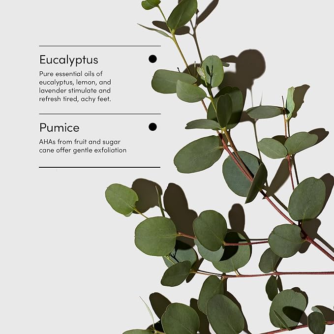 LATHER Foot Scrub with Pumice Stone - Gentle Exfoliating Foaming Foot Scrub for Skin - Cracked Heel Repair for Smooth, Soft Feet - Pedicure Foot Spa | 4 Oz