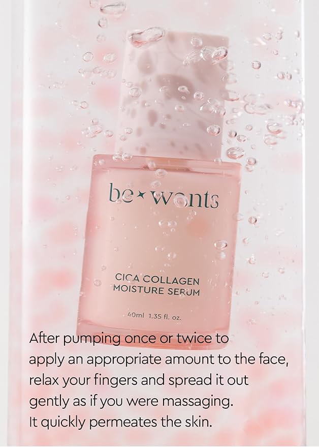 Bewants Collagen Serum for Face, Hydrating Treatment for Dry Skin – Calming Essence with Centella Asiatica & Hyaluronic Acid, 1.35 fl oz, A Thoughtful Choice for Mother’s Day