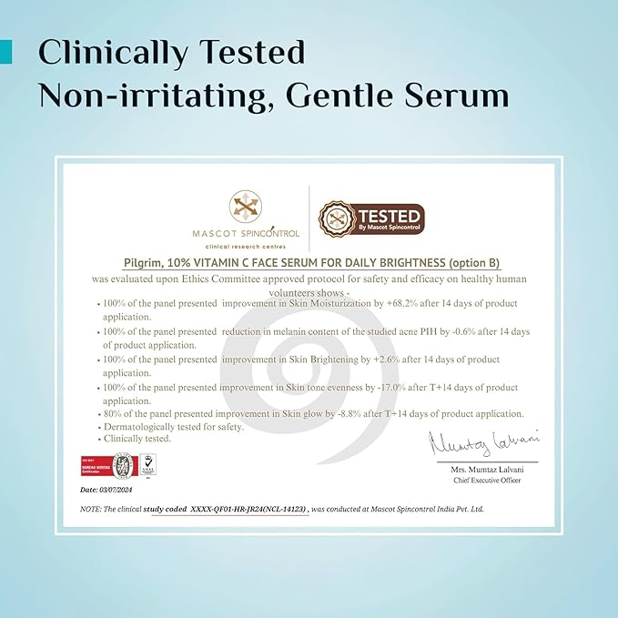 10% Vitamin C Face Serum | Anti Aging Facial Serum with 5% Niacinamide & Kakadu Plum | Reduces Fine Lines, Smooths Skin Texture & Improves Radiance | 1.01 Fl Oz (30ml)