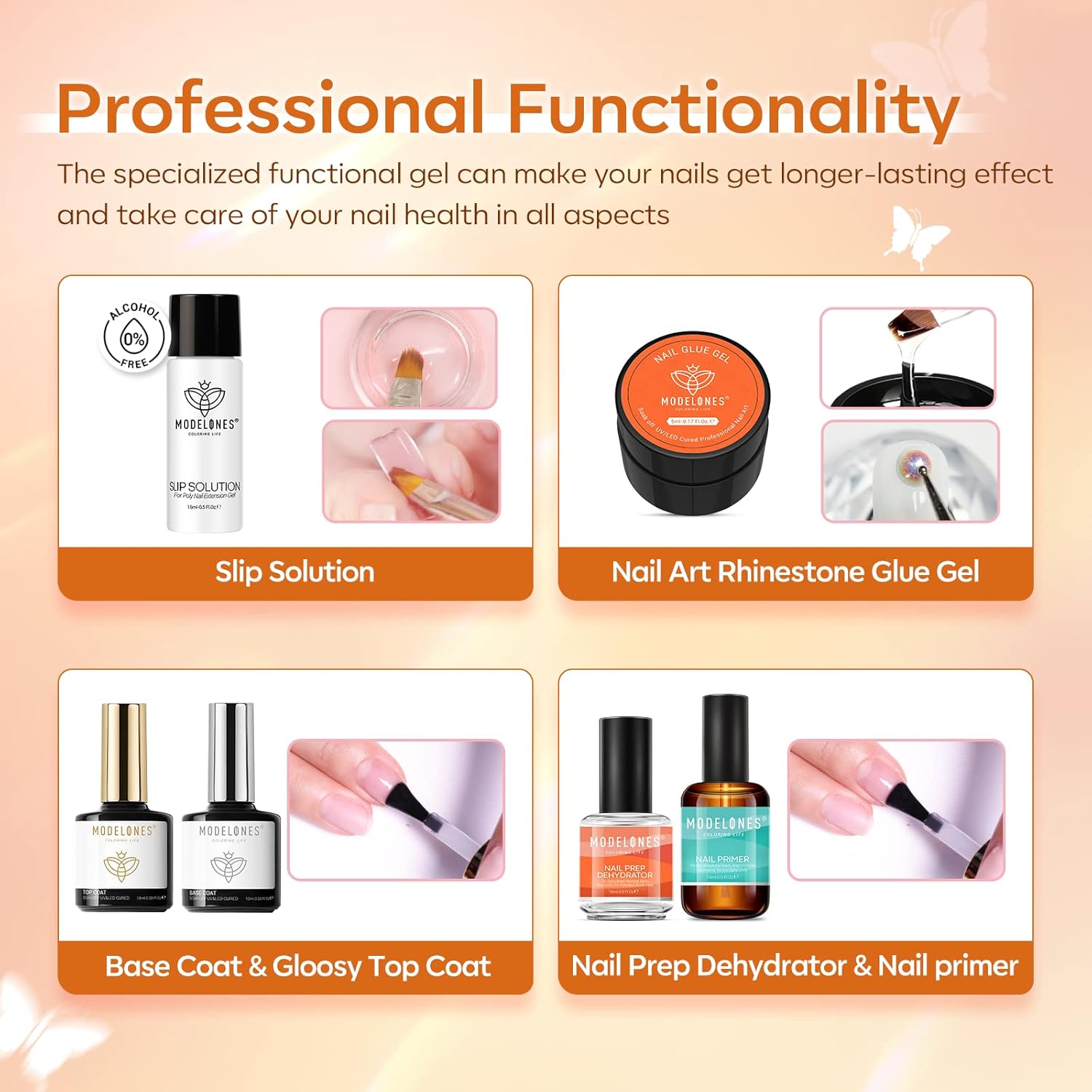 Modelones Poly Nail Gel Kit 133pcs with LED Nail Lamp Nail Extension Gel Complete Poly Nail Art Tools Manicure Kit Professional Starter Nail Art Supplies Gift DIY at Home