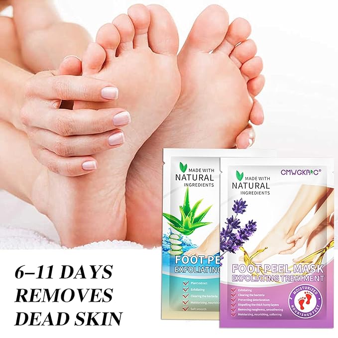 5 Pack Foot Peeling Mask,Exfoliator Peel Off Calluses Dead Skin Callus Remover,Foot Mask for Dry Cracked Feet,Foot Peel Mask for Men and Women Feet Peeling Mask for Mothers Day Gifts