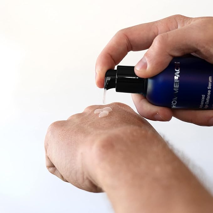 HommeFace Men's Advanced Anti-Aging 4-Step Skincare Routine Bundle with Daily Face Wash, Serum, Revitalizing Eye Cream, and Facial Cream