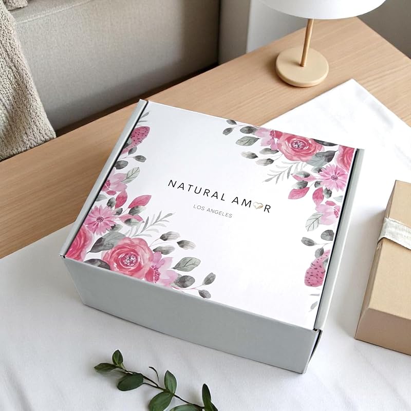 Natural Amor- Lavender Spa Gift Set-6pc Handmade Bath Gift for Women or Men including Body Butter, Natural Clay Mask, Bath Salt, Candle