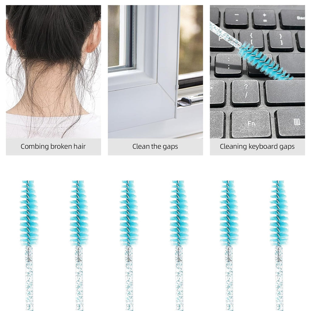 Tbestmax 1200 Disposable Mascara Wands Eyelash Brush Spoolies for Eyebrow Eye Lash Extension, Makeup Brushes Applicators Kits - Blue