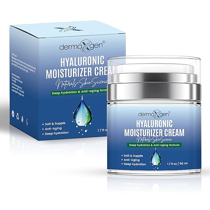 Hydrating Booster Antiaging Moisturizer Cream, with Hyaluronic Acid, Improves Skin suppleness, Wrinkles, Elasticity and Balance Moisture Day & Night for All Skin Types