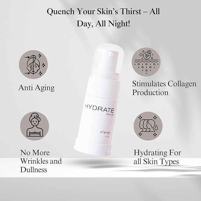 ELEVENSKIN - Hydrate Cream Serum - Hydrating Serum for Face - Anti Aging Face Serum for Women - Night & Day Hydrating Serum for Dry