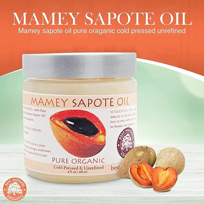 Mamey Sapote Oil Pure Organic Cold Pressed Unrefined 5 fl oz / 150 ml