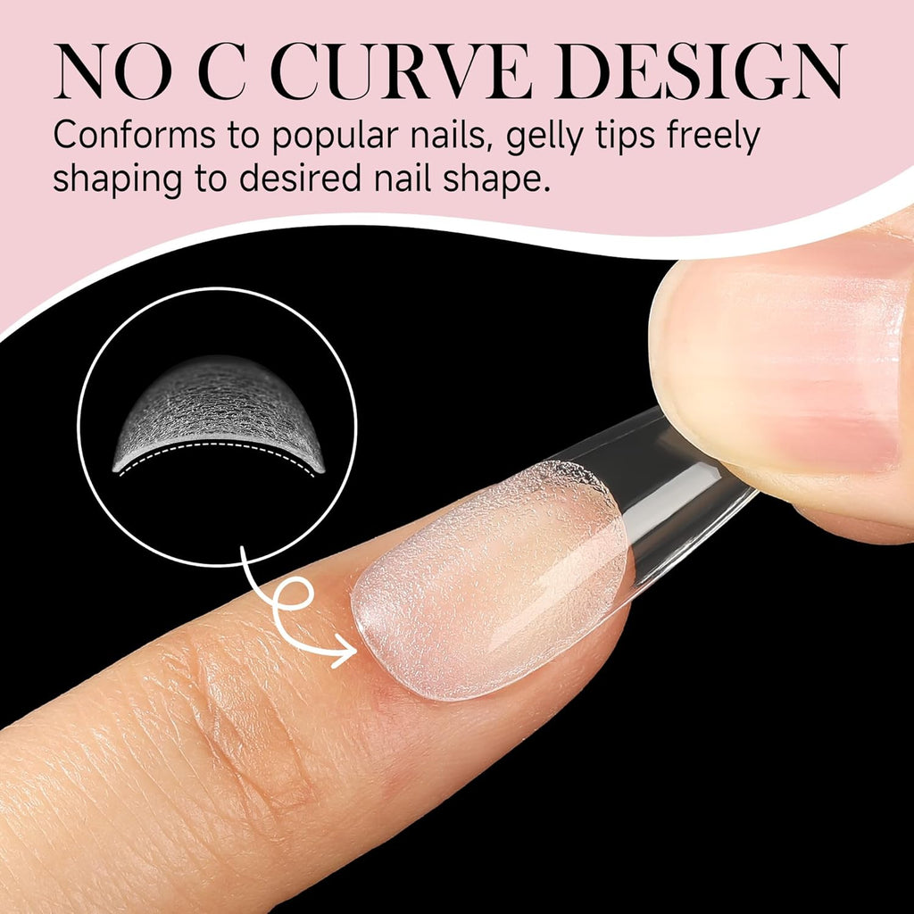 Long Stiletto Gel Nail Tips Full Cover 360pcs Long Stiletto Almond Fake Clear Nails Tips Half Matte Acrylic Press on Nails for Nail Extension DIY Art Salon 12 Sizes