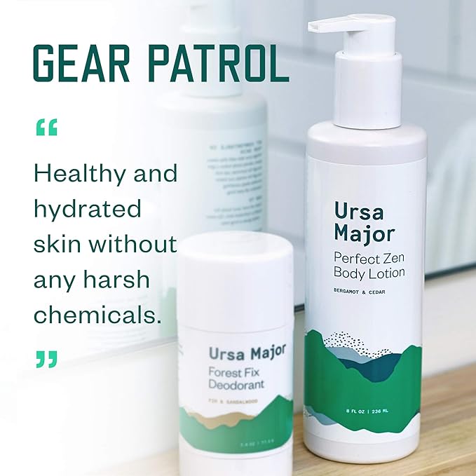 Ursa Major Natural Body Lotion | Vegan and Cruelty-Free | Moisturizes, Soothes and Hydrates Skin | Formulated for Men & Women | 8 ounces