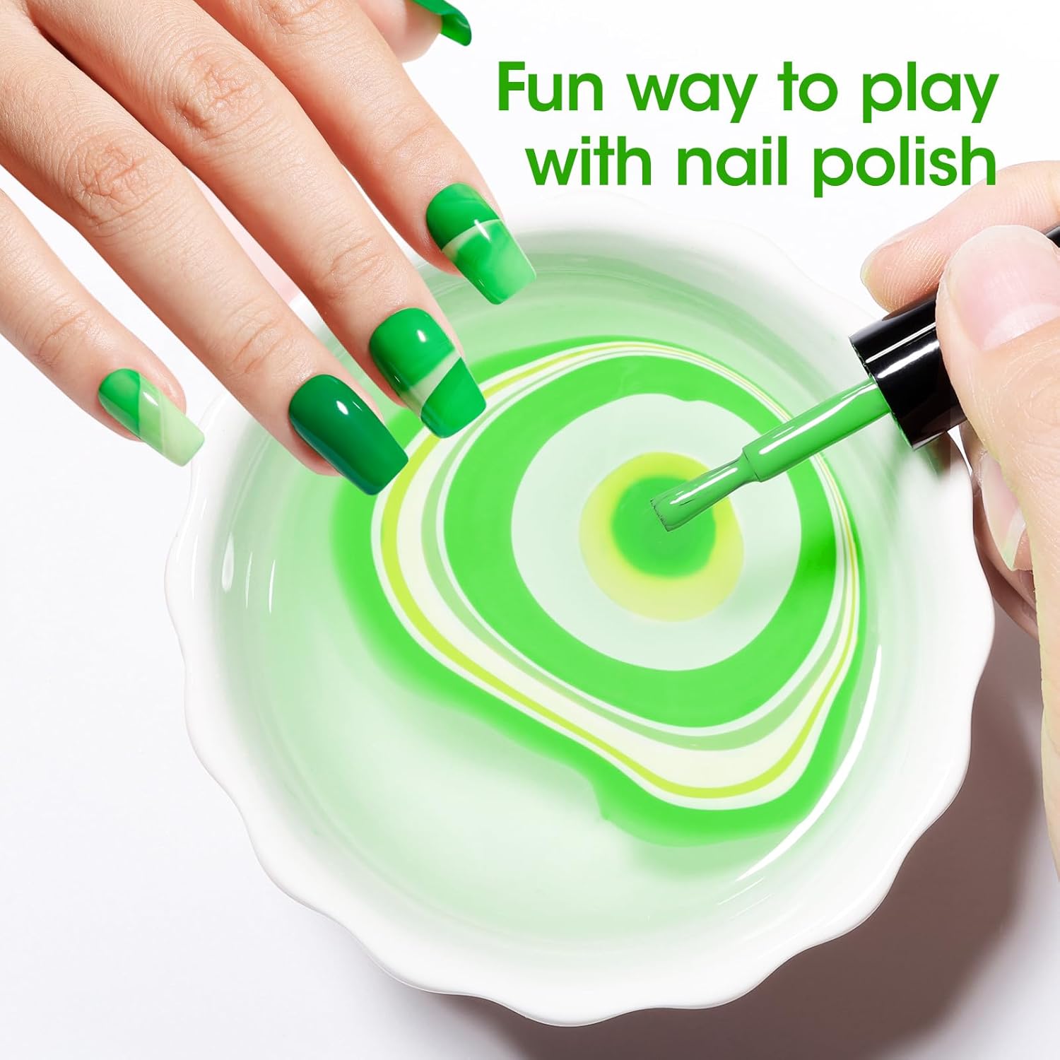 GELLEN Green Regular Nail Polish Non Gel, Fast Air Drying Full Size Green Nail Polish No UV Light Needed Spring Summer Dark Light Grass Forest Jungle 6 Colors Set for Women Manicure St. Patrick's Day