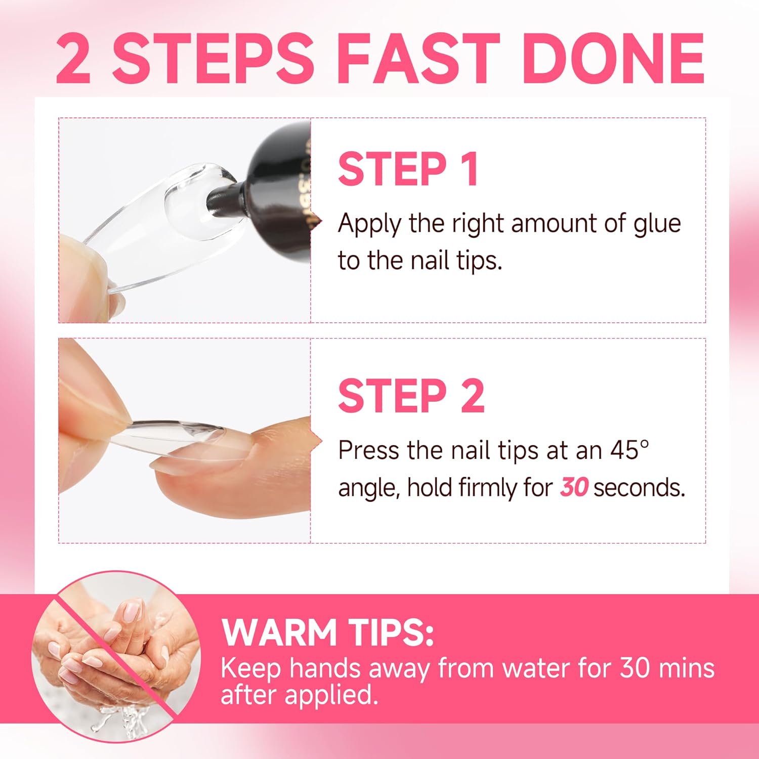 UNA GELLA Quick Drying Solid Nail Glue Gel 10ML with Gel Nail Glue Remover 12ML, for Press On Nails, No Need for Lamp, Long Lasting, Drip Use Remover Pen