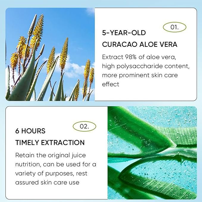 8Pcs Aloe Vera Skin Care Set - Face Care Kit With Cleanser, Mask, Toner, Serum, Lip Balm, Eye Cream, Moisturizer for Women Girls