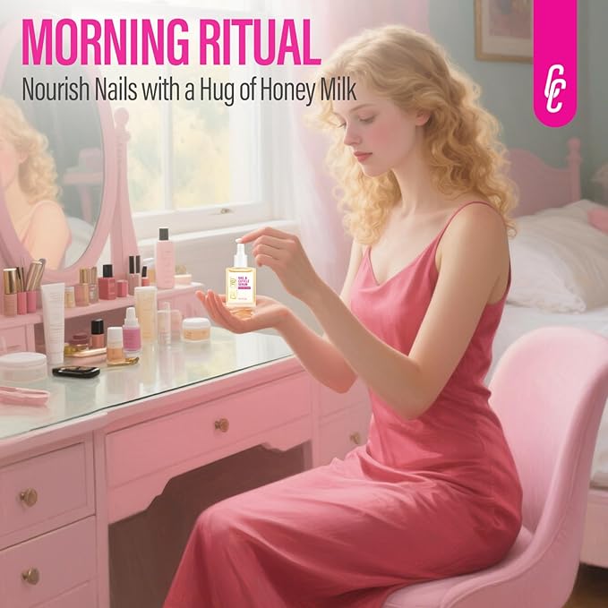 CHUCHU Nail Growth and Strengthening Serum: Natural Plant Repair Serum with Honey Milk Scent - Nail Cuticle Care for Women Men Home Salon Gift