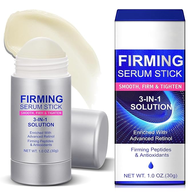 Advanced Retinol Firming Serum Stick, 3-in-1 Retinol Face Stick, Smooth,Tighten and Firm Face, Neck & Jawline, Reduces Wrinkles, Nourishing Anti Aging Repair Cream for All Skin Types,1.0 OZ