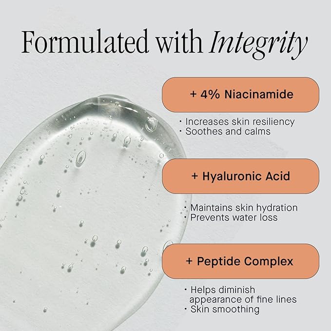 Brandefy No Needles - Niacinamide Serum, Peptides and Hyaluronic Acid. Hydrating & Plumping Serum for Bright, Smooth, Firm & Dewy Skin, 1oz, Made In The US