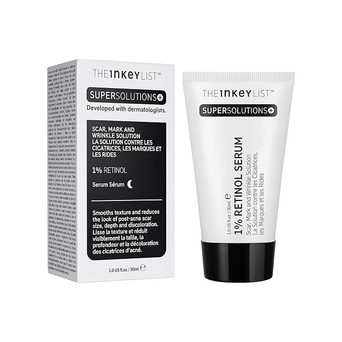 The INKEY List SuperSolutions 1% Retinol Serum for Face and Neck, Helps with Scar, Wrinkle and Skin Tone Appearance for Healthy-Looking Skin, 1.01 fl oz