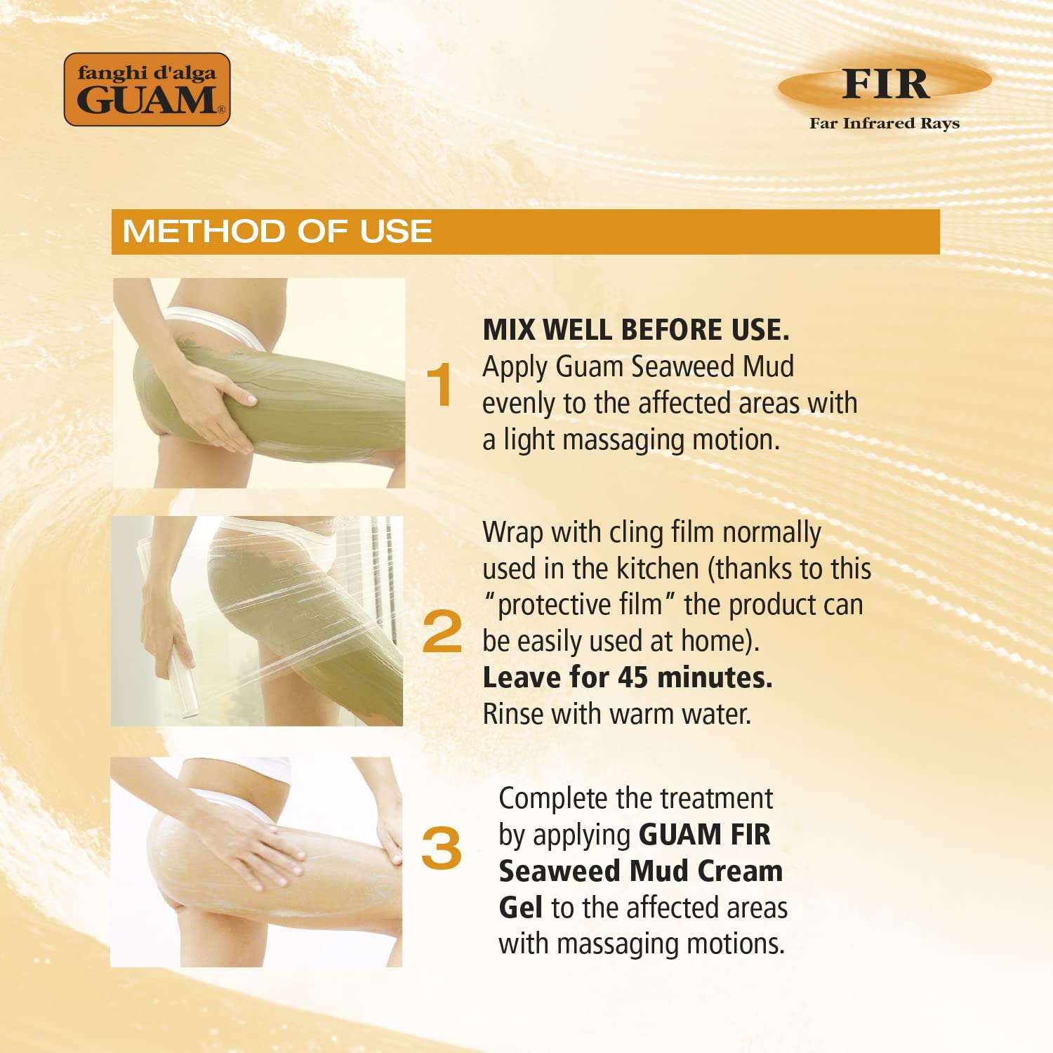 Guam Anti-Cellulite Hot Seaweed Mud ORIGINAL FORMULA | Sculpting Body Wrap To Remove Cellulite, Skin Tightening Treatment For Thighs And Legs, Inches Reduction, 1000 gr