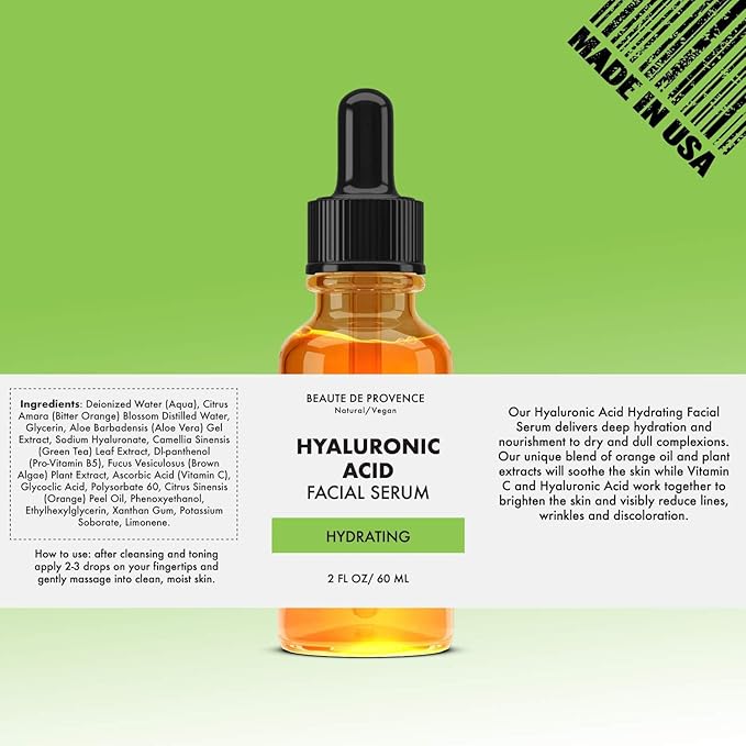 Face Serum | Hydration and Exfoliating Serum | 2 OZ (Hyaluronic Acid)